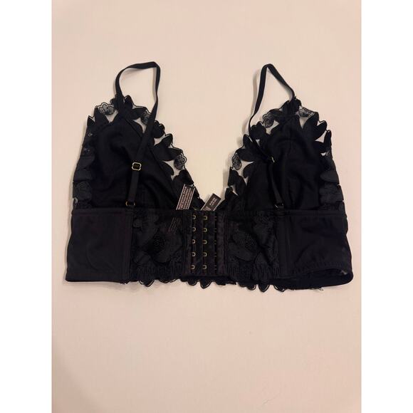 Victoria's Secret Other - Victoria's Secret Very Sexy Bralette Black Floral Lace Unlined M-DD